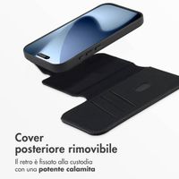 Accezz Cover in pelle 2 in 1 con MagSafe Apple iPhone 17 Pro - Onyx Black